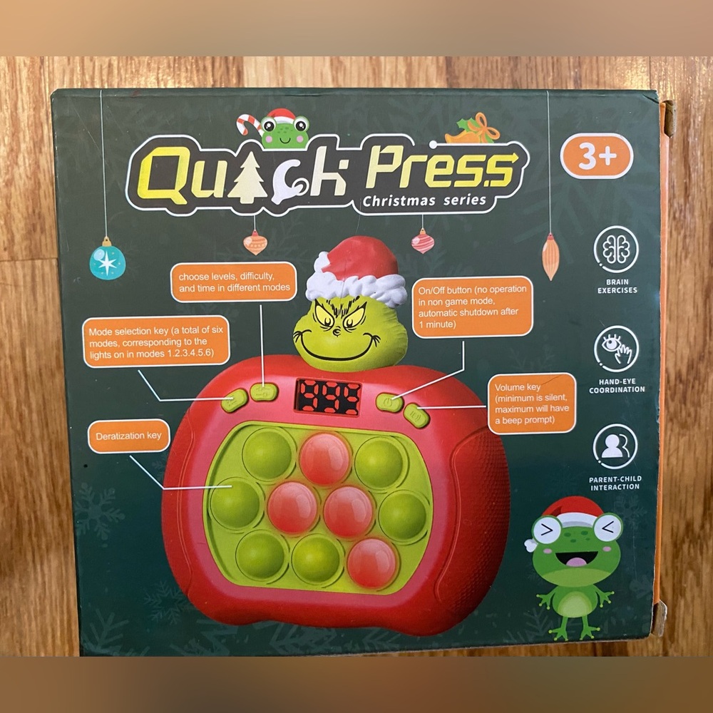 Grinch Themed Quick Press Christmas Grinch Game New In Box - Picture 7 of 7